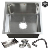 cuba cozinha gourmet inox 44x44 quadrada luxe 1