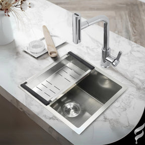 cuba cozinha gourmet inox 44x44 quadrada luxe 2
