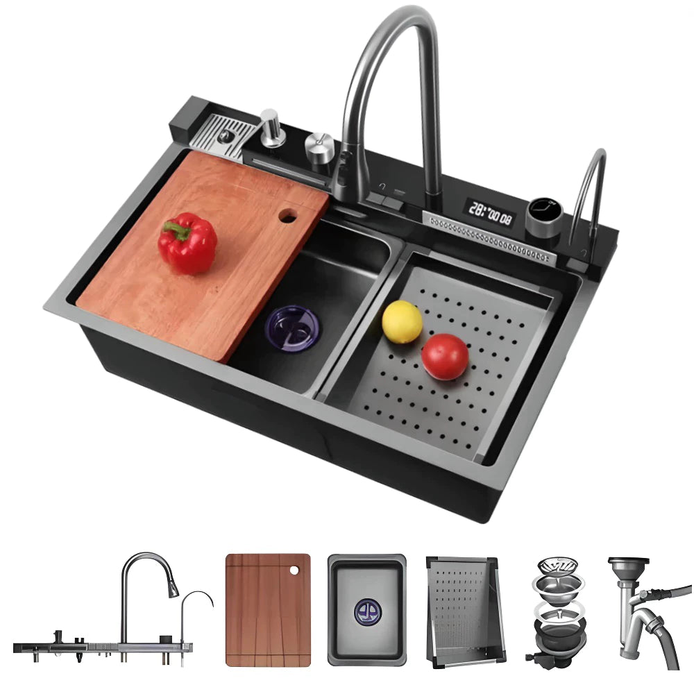 cuba cozinha gourmet inox 75x45 cascata smart 1