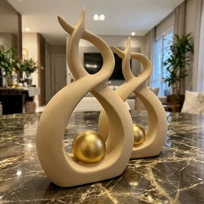 Escultura Cerâmica Infinito Dupla