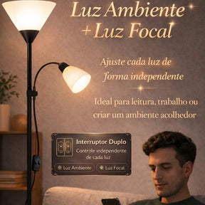 luminária de chão torchiere leitura black 7