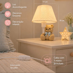 luminária de mesa infantil ursinho 4