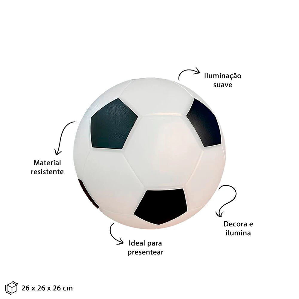 luminária de teto infantil bola futebol 3