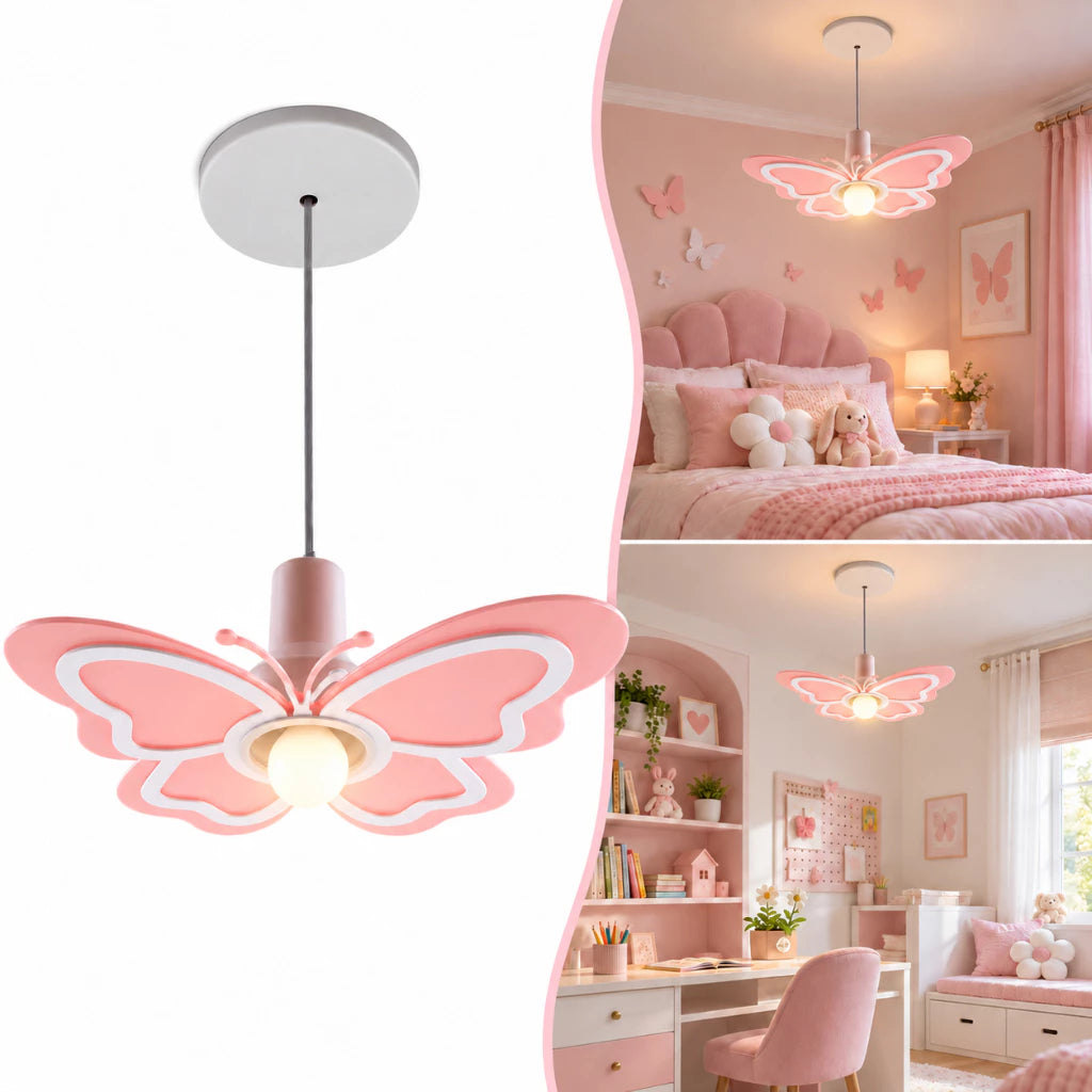 luminária de teto infantil borboleta 1
