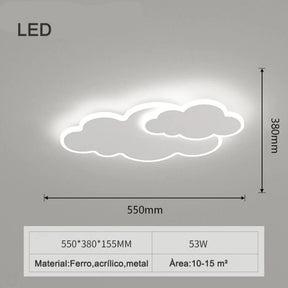 luminária de teto nuvem led infantil