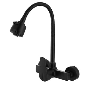 torneira gourmet flexível preta parede 2